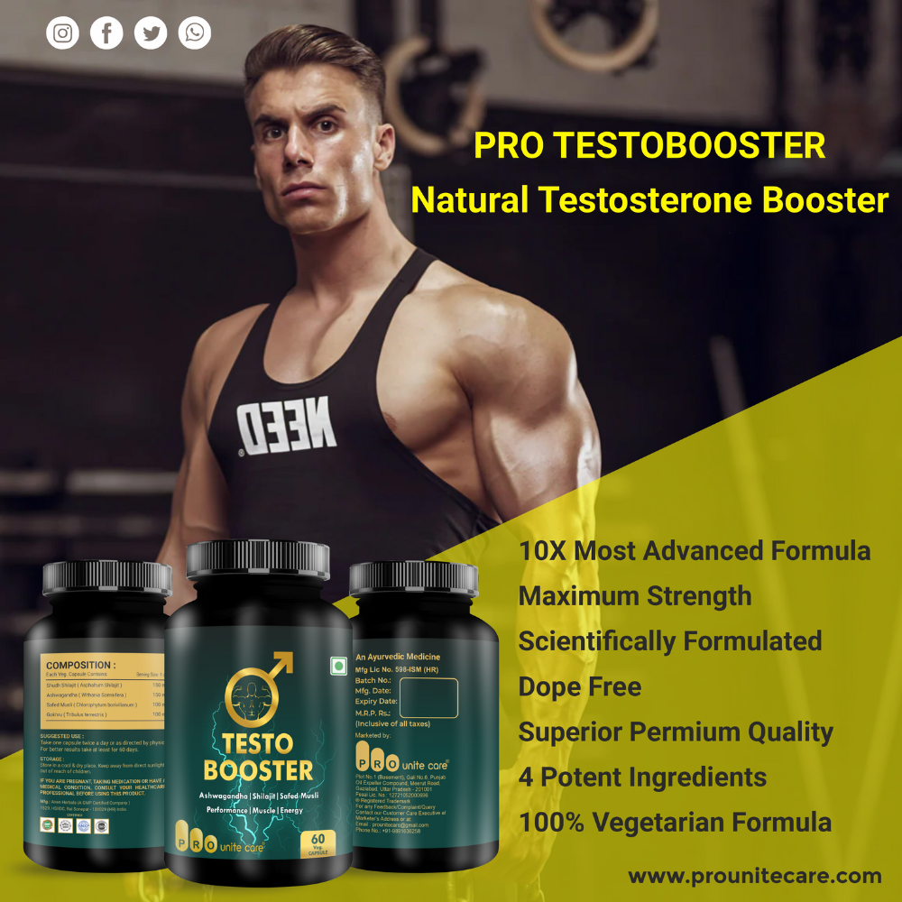 Testo Booster For Men Performance, Muscle and Energy 60 Veg Capsule - Image 2
